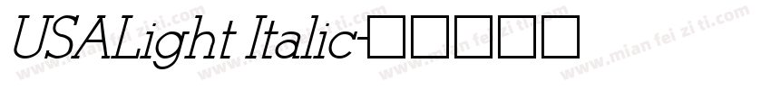USALight Italic字体转换